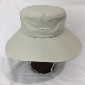 Stone w/ Blue Underbrim Solumbra Beachcomber Hat